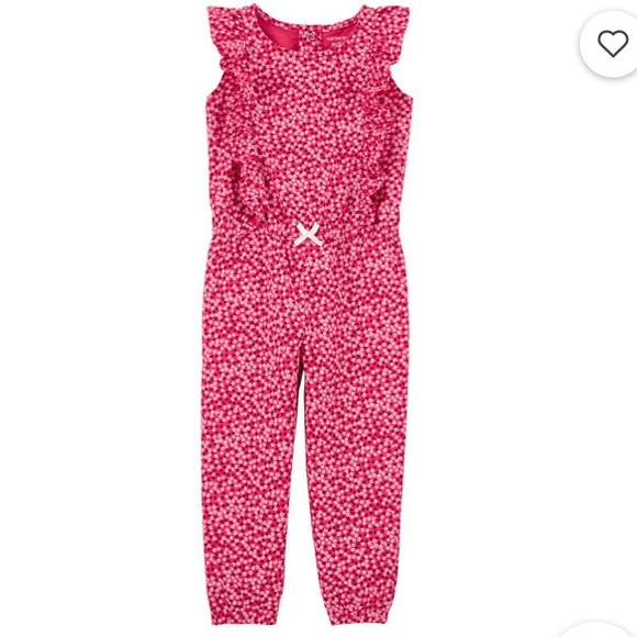 Carter's Other - 4/$20 Carter’s red floral jumpsuit, 12 months